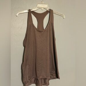 Brown Sleeveless Women's Tank Top, Large